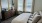 Bedroom with natural lighting and high ceilings