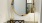 A nook with a large mirror